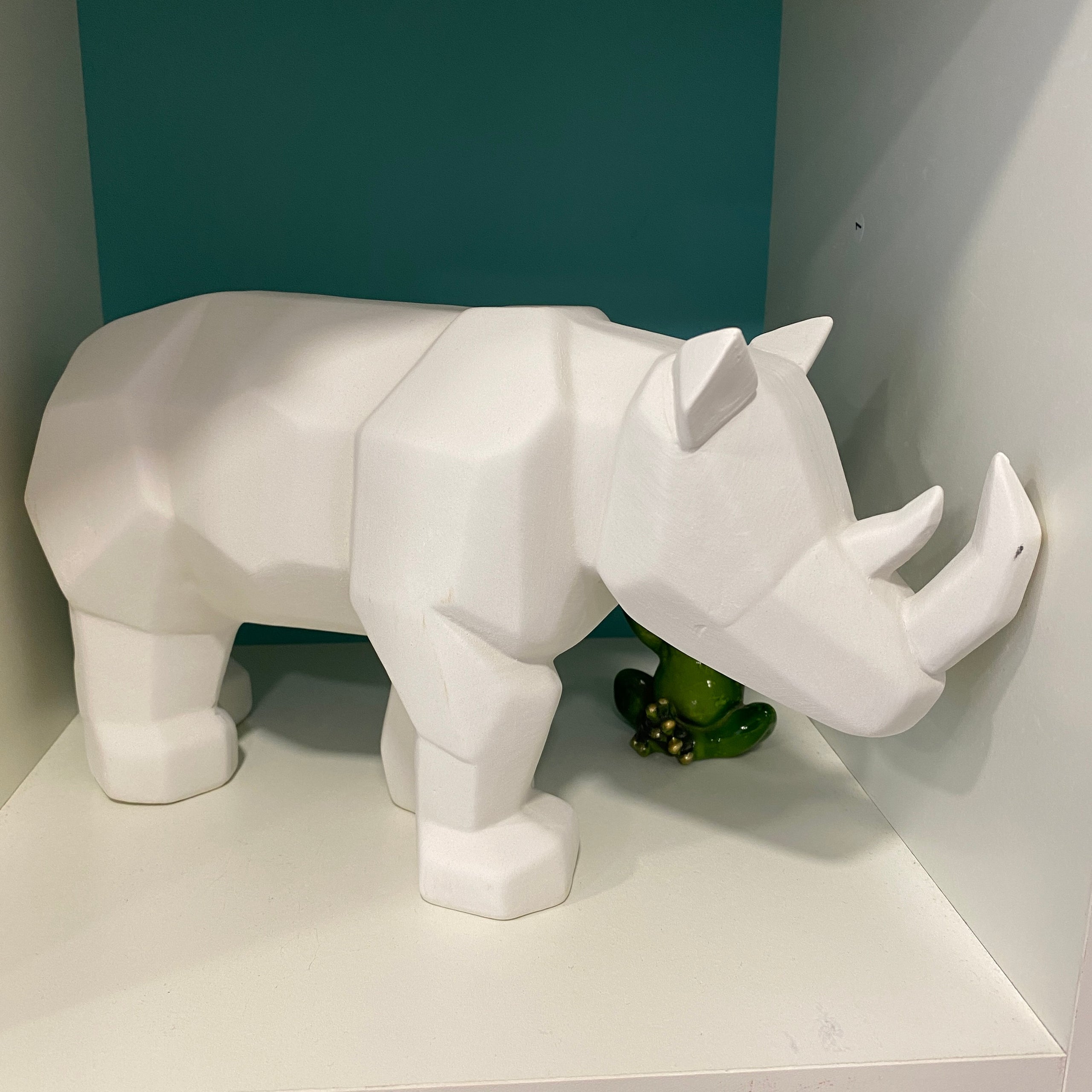 Faceted Rhino Fired Frog Pottery Cafe